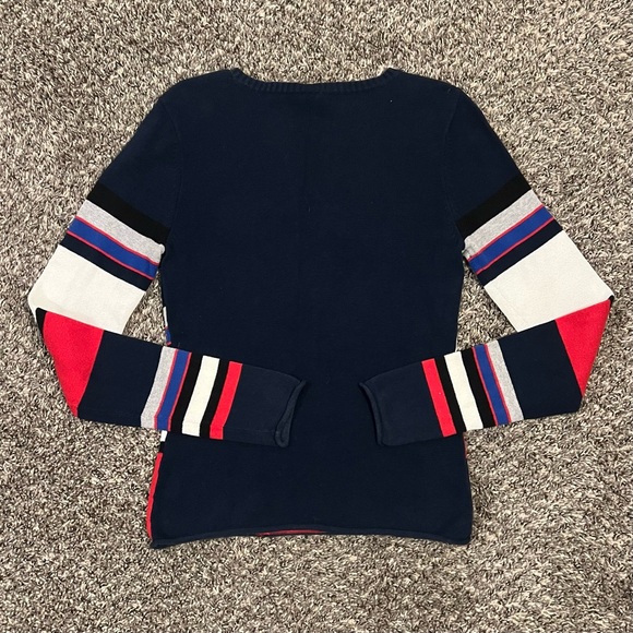 Tommy Hilfiger Women's Y2K Patchwork Sweater - Navy, Red, White - Picture 5 of 5